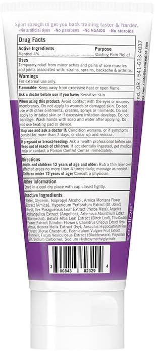 Zealios Race Relief Fast Acting Pain Relief Menthol Gel for Aches & Arthritis Pains