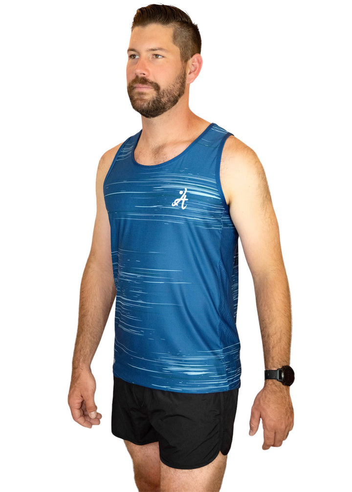 Men's Artletic Elite Azure Splash Singlet