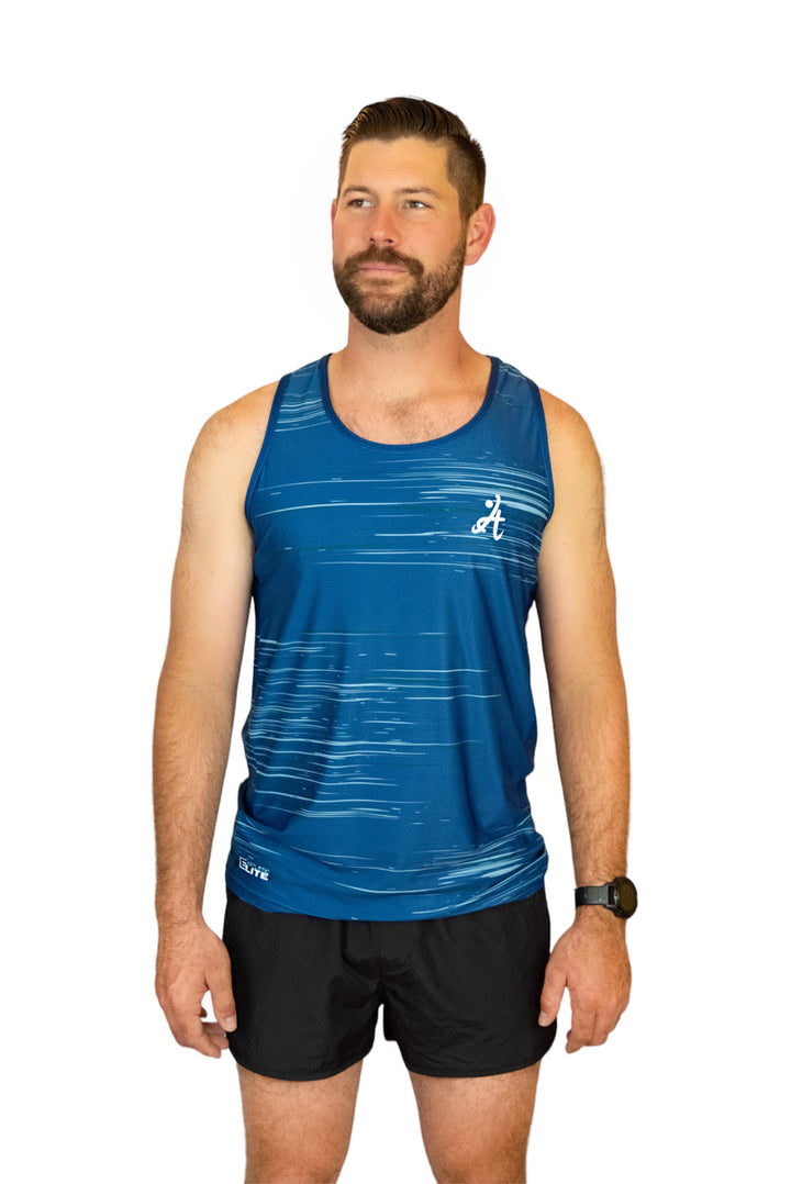 Men's Artletic Elite Azure Splash Singlet